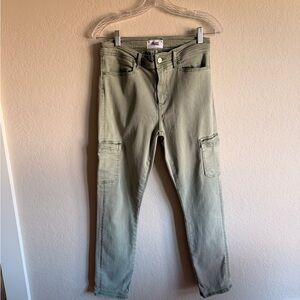PAIGE Light Olive Green Cargo Pants - Slim Fit